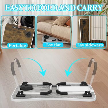 Столик для ноутбука Soontrans з ящиком, 60x40x28 см, з підстаканником та тримачем для планшета, складний, для ліжка та дивана