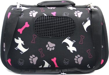 Транспортна сумка для котів BPS, переноска для тварин, 3 розміри S/M/L, чорна, 37 x 22 x 20 см