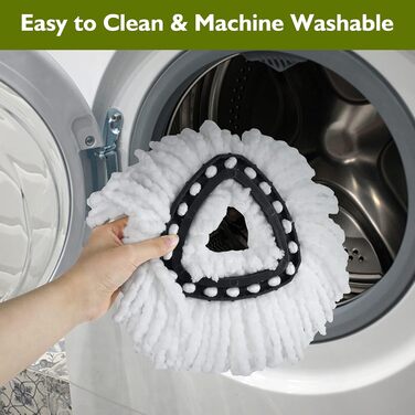 EasyWring Spin Mop Refill Pack, compatible with O-Ceda, microfiber spinning mop heads, replacement mop head, 6 pieces