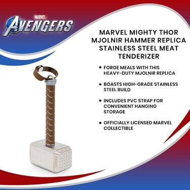 Молот Тора Marvel Mjolnir, репліка, молоток для м'яса з нержавіючої сталі