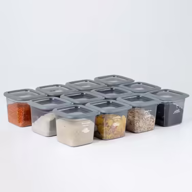 Airtight Food Storage Containers with Lids, Set of 12, 0.74 L Storage Containers, Kitchen Organizer Boxes, BPA Free, Kitchen Storage & Organization for Cornflakes, Flour, Cereal