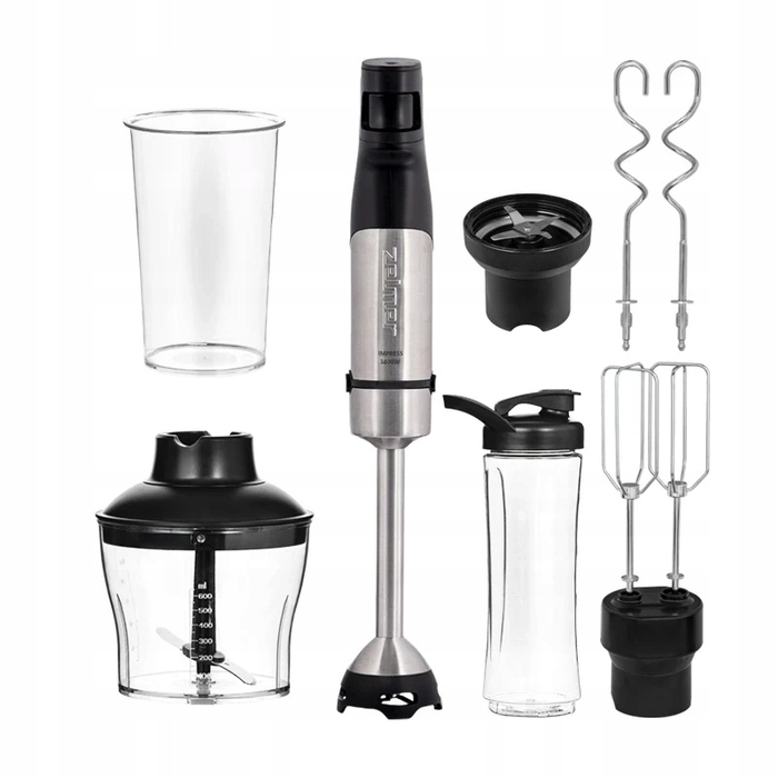 Ручний блендер Zelmer ZHB4845 Impress, 1200 Вт, сріблястий