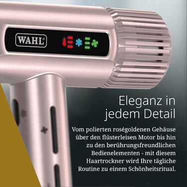 Професійний фен Wahl Vanquish Rose Gold з магнітними насадками та дифузором