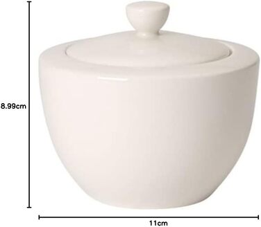 Цукорниця Villeroy & Boch For Me - 300 мл, преміум фарфор, з кришкою, для цукру, сумісна з посудомийною машиною