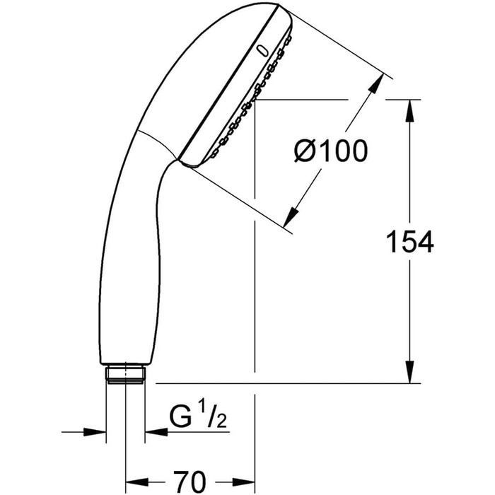 Grohe Tempesta 100 Showers and Shower Systems chrome, 27597001 (Hand Shower, 1 Spray Pattern, 1 Spray Pattern)