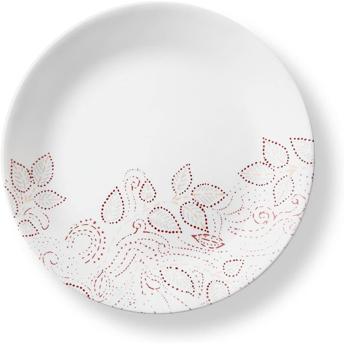 Набір посуду Corelle Leaf Stitch на 4 особи, червоний, 12 предметів