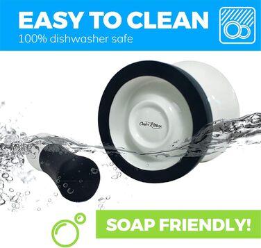 Набір для розмелювання спецій EZ-Grip: ступка та товкачок з силікону та порцеляни, чорний (11,5 см)