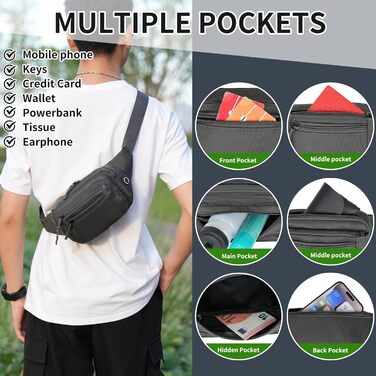 Поясна сумка на пояс, на стегно, унісекс, сіра. Сумка через плече, для телефону, на пояс, для подорожей, туризму, прогулянок з собакою.