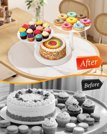 Обертова підставка для тортів Uten - поворотний стіл для випічки, декорування тортів, з пластику