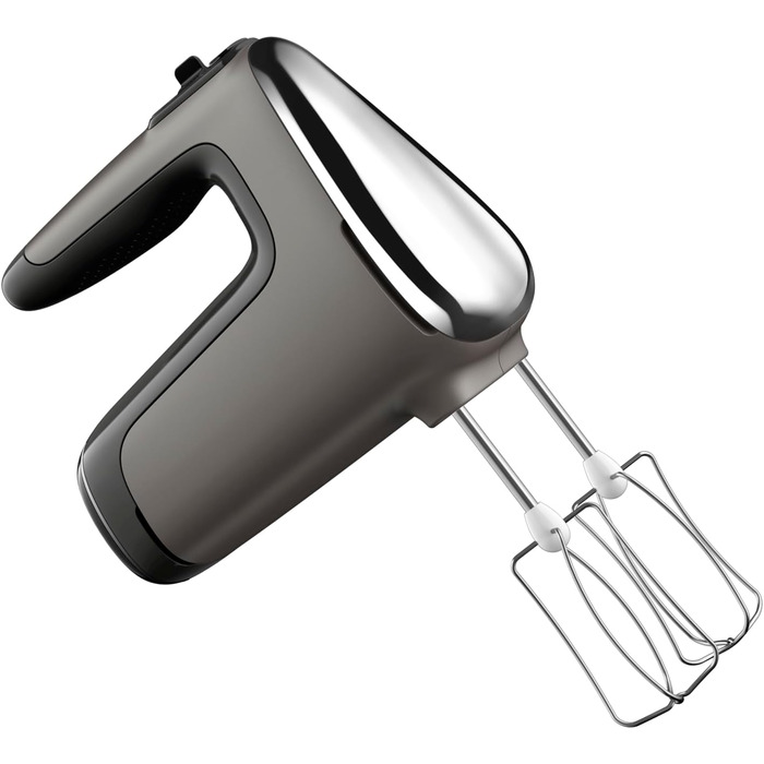 Ручний міксер Tefal Power Mix Silence HT650E, 600 Вт, тиха робота, 2 віночки, 2 гачки, регулятор швидкості, турбо, сірий