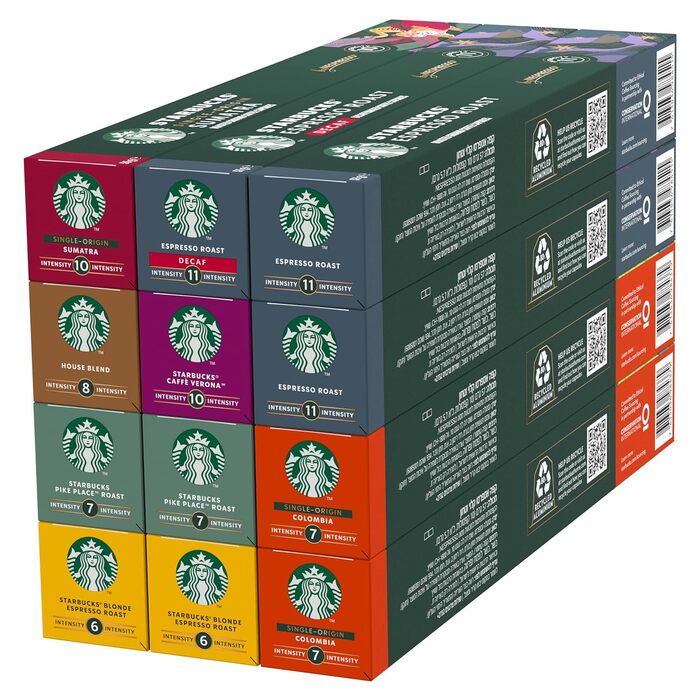 Капсули для кави Nespresso STARBUCKS Discovery Variety Pack – 100 шт. (різні смаки)