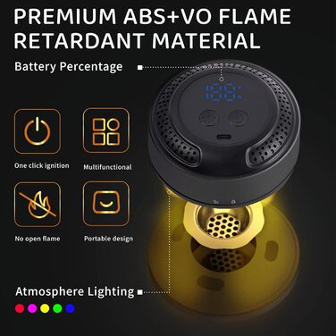 Електричний набір для копчення віскі, коктейльний дим-сет - 6 видів деревини, RGB підсвітка, безполум'яний димогенератор для коктейлів та їжі, подарунок для чоловіків