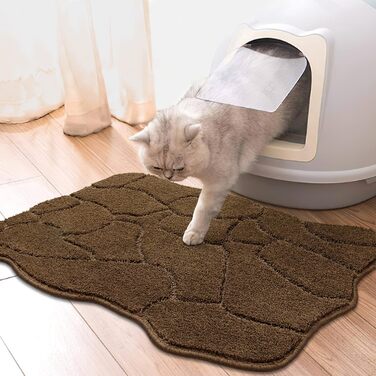 Килимок для дому 50x80 см, антиковзаючий, миючий, для входу, саду, тераси (коричневий)