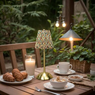 Світлодіодний настільний світильник бездротовий з димером, 3 режими кольору, акумуляторна лампа на стіл Kunterbunt B (2 шт.) для спальні, ресторану, читання