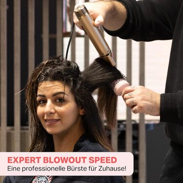 Кругла щітка Olivia Garden Expert Blowout Speed з керамічним покриттям, білий та сірий (45 мм)