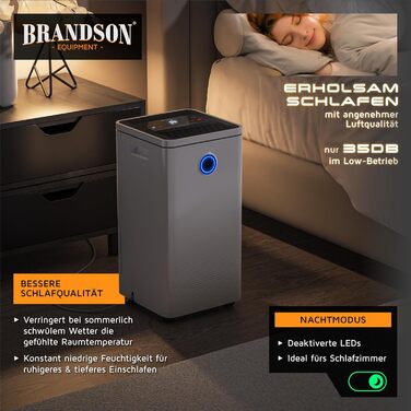Зволожувач повітря Brandson 10L з компресором – електричний, тихий, для спальні, ванної, підвалу, без Wi-Fi