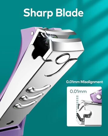 Професійний набір для манікюру MR.GREEN: кусачки для нігтів з пилкою, для жінок, чоловіків, дітей та літніх людей, фіолетовий колір, подарункова упаковка