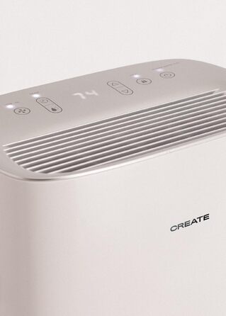 Осушувач повітря CREATE Luftentfeuchter XL SPIRAL для приміщень до 90 м², 10 л, 380 Вт, з LED-дисплеєм та системою безпеки, білий