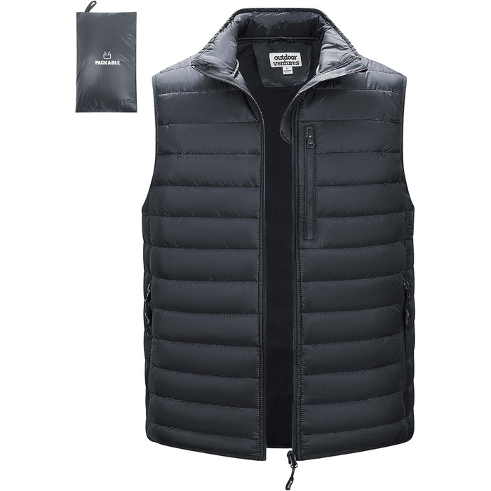 Чоловіча степкова жилетка Outdoor Ventures - Dark Grau, XXL | Легка, для спорту, туризму, гольфу