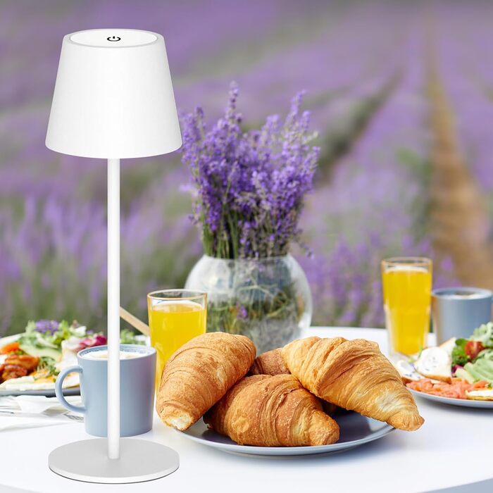 Акумуляторна LED-лампа Antela для дому та вулиці, диммер, 3 кольори світла, IP44, метал, 2 шт.