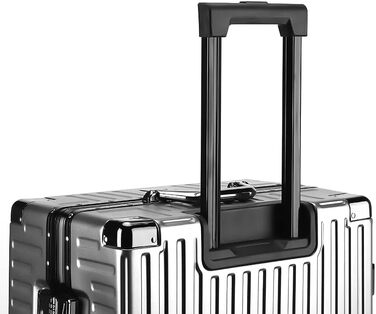 Алюмінієвий валіза It'Go M з жорсткою конструкцією, 4 колеса, ручна поклажа, срібний колір