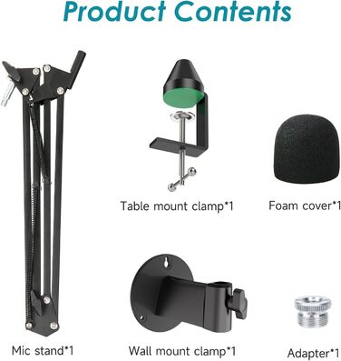Кріплення для мікрофона YOUSHARES для Razer Seiren Mini та V3 Mini – професійний тримач з вітрозахистом, для геймінгу, стрімінгу та подкастингу (A_2)