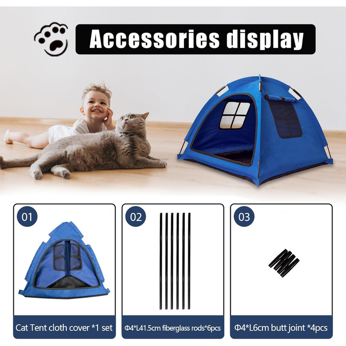 Котів будиночок-хатинка для дому та вулиці, червоний. Легкий доступ, без дверцят. Підходить для котів, цуценят та інших тварин.