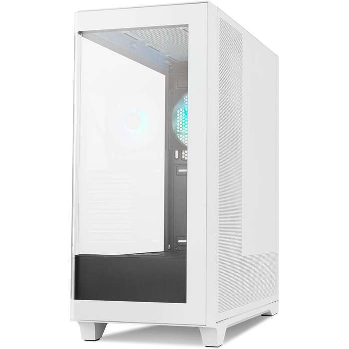 Корпус для ПК NOX Xtreme Products White: ATX/Micro-ATX/ITX Midi-Tower з сітчастою передньою та верхньою панелями, скло з загартованого скла, 3 x 140 мм вентилятори, підтримка до 10 вентиляторів, USB-C/USB 3.0, білий (HUMMER ETHER W/B)
