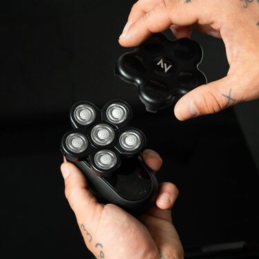 Електричний голкострум для голих голів чоловічий Shav Crowner, голкострум для голови, апарат для гоління голови вологою та сухою, чоловічий голкострум