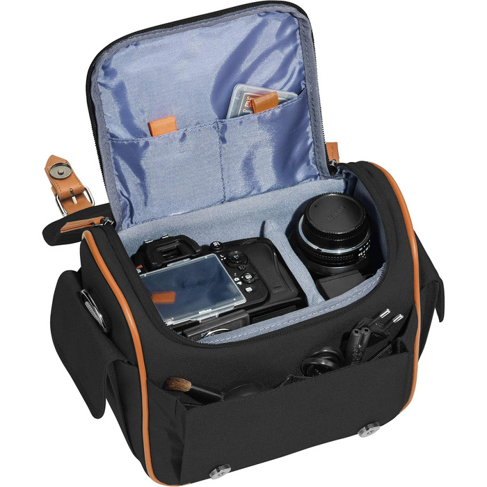 Сумка для камери PEDEA 'Vintage' з захисною плівкою для дисплея, чорна, XL (Canon, Nikon, Pentax)