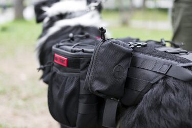 Диспенсер для собачих пакетів OneTigris з MOLLE системою та карабіном, для прогулянок, бігу, походів, тактичний, чорний (колір: коричневий, розмір: маленький)