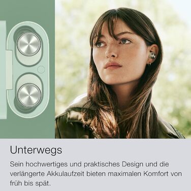 Навушники Bowers & Wilkins Pi5 S2 Sage Green: бездротові, з активним шумозаглушенням (ANC), Bluetooth, aptX, мікрофон