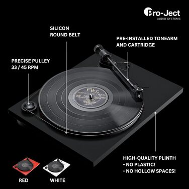 Pro-Ject Primary E White – Вініловий програвач для аудіофілів, Plug&Play