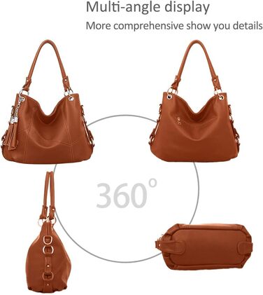 Сумка жіноча Nicole & Doris шкіряна шопер великої місткості з китицею (цегляно-червона)