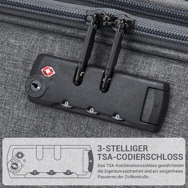 Розширюваний валіза British Traveller, 100 л, сірий, з TSA замком, 79.5x49x32.5 см