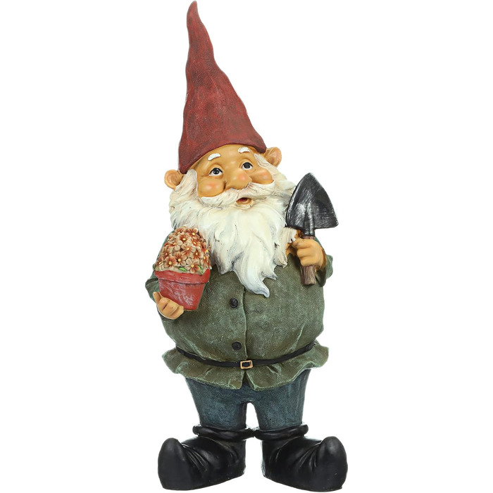 Design Toscano Decorative Gnome Figurine, Resin, 18 x 6.5 x 43 cm