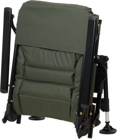 Крісло розкладне CampFeuer Angelstuhl для кемпінгу, риболовлі та відпочинку на природі (темно-зелений/чорний)