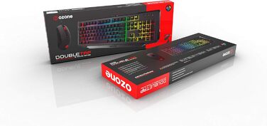 Ozone Gaming Gear Double TAP: Клавіатура + Миша, ігрова, RGB, 4000 DPI
