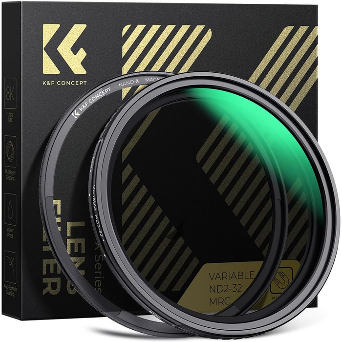 Фільтр ND K&F Concept 67mm Variabler (змінний) - Графiчний фiльтр ND2-32 (1-5 Stop) для об'єктивів та смартфонів