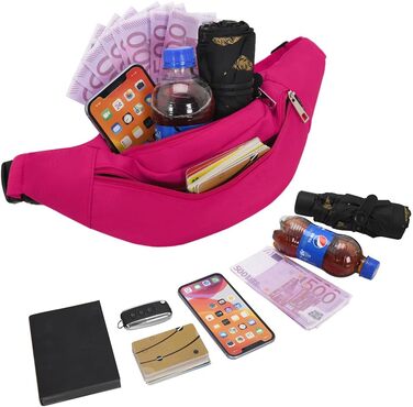 Гірчична поясна сумка для чоловіків та жінок. Універсальна чоловіча/жіноча сумка на пояс для спорту, подорожей, кемпінгу та міста.