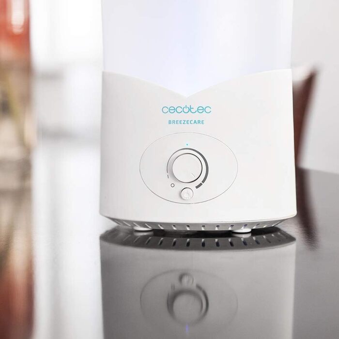 Зволожувач повітря Cecotec BreezeCare 4000 Connected: 6 л бак, 400 мл/год, Wi-Fi, сенсорне управління, плазма, 40 м², таймер 12 год, 30W (холодний) / 110W (гарячий)