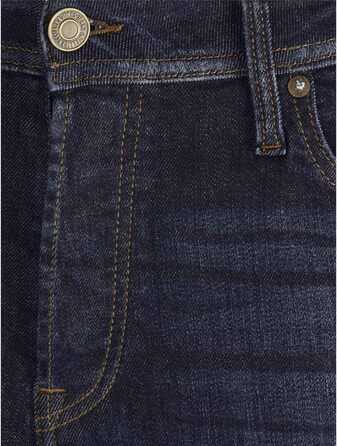 Джинси чоловічі JACK & JONES Tim Original Agi 010 Slim Straight, темно-синій денім, стрейч, бавовна, спортивний крій