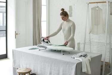 Прасувальна дошка Brabantia розмір C (124,5 x 45,7 см), 7 положень висоти, стійка підставка для праски з захистом від пари, неслизькі ніжки, складні дитячі запобіжники
