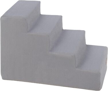 Сходинки для собак Velinda з 4 ступенями, сходи для котів, сходи для домашніх тварин, допомога у вході, пінопласт (сірий)