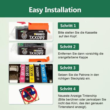 Комплект картриджів XXL для принтера Canon PIXMA PGI-580 та CLI-581 (Multipack) для TR8550, TS6350, TS6150, TS705, TS9550, TS6250, TR7550