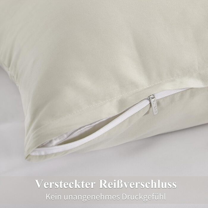 Комплект постільної білизни RUIKASI з бавовни 4-х частинний - сірий, двоколірний комплект з блискавкою (Антрацит та світло-сірий)