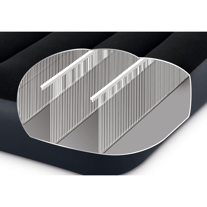 Надувний матрац Intex Queen Classic з подушкою та технологією Fiber-Tech (64150ND)