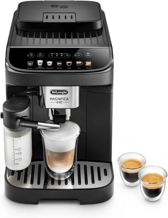 Кавомашина De'Longhi Magnifica Evo ECAM 292.81.B з LatteCrema, 7 прямих кнопок, 2-купові, чорна