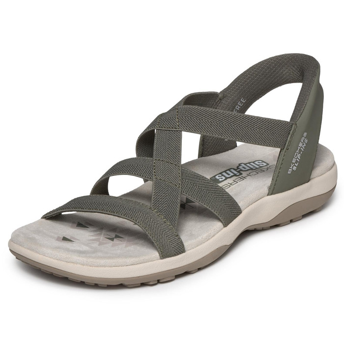 Сандалі жіночі Skechers Reggae Slim Stretch Flex Slip-Ins Olive Knit Gore (38 EU) - Зручні та стильні