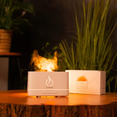 Ультразвуковий зволожувач повітря Aromatly Flame 2, білий, 20 мл/год